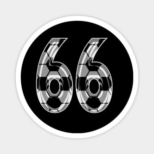 Soccer Number 66 Soccer Jersey #66 Soccer Mom Player Fan Magnet